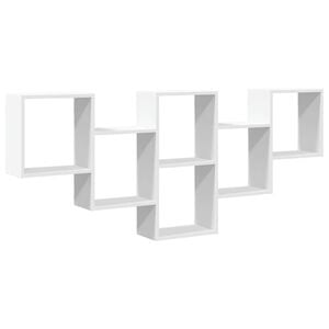 vidaXL Estanter&iacute;a de pared madera de ingenier&iacute;a blanca 159x18x66 cm