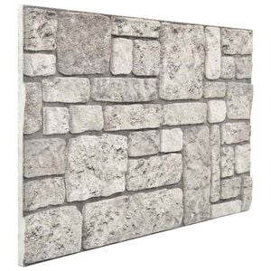 vidaXL Paneles de pared 10 pcs Gris 100 x 50 cm Espuma EPS