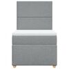 vidaXL Cama box spring con colch&oacute;n tela gris claro 90x190 cm