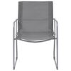 vidaXL Juego de muebles de jardín 4 piezas tela y acero gris
