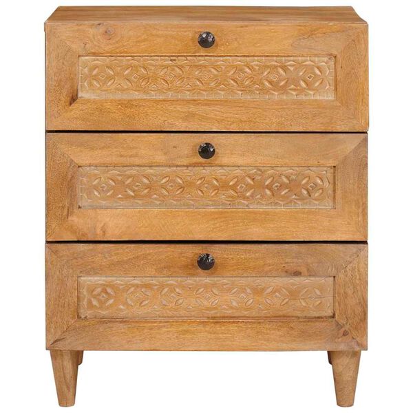 vidaXL Armario de Noche con cajón Marrón Claro 50 x 33 x 62 cm