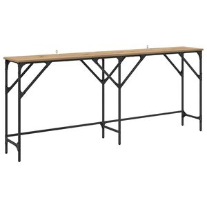 vidaXL Mesa Consola Roble artesanal 180 x 30 x 75 cm
