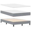 vidaXL Cama tipo Box Spring con colch&oacute;n Gris claro 120 x 190 cm tela