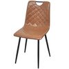 vidaXL Sillas de comedor 4 unidades cuero artificial marr&oacute;n claro