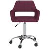 vidaXL Sillas de comedor giratorias 6 unidades tela morada