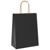 vidaXL Bolsas de papel con asas 50 uds negra 21x11x28 cm