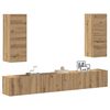 vidaXL Mueble para TV de pared madera contrachapada artesanal 4 piezas
