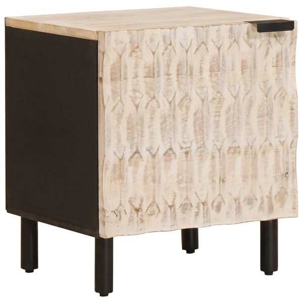 vidaXL Armario de Noche 2 pcs 40 x 33 x 46 cm Madera de mango maciza