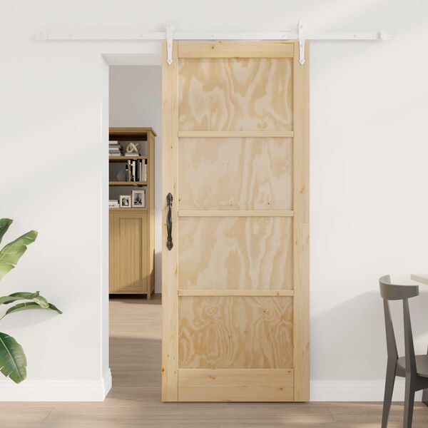 vidaXL Puerta Corredera ORKDAL Marrón 83 x 202 cm