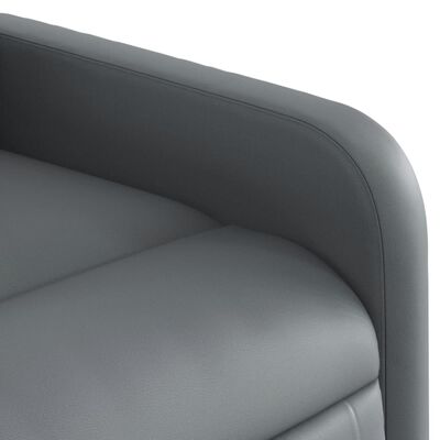 vidaXL Sillón reclinable de cuero sintético gris