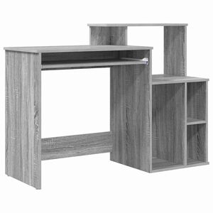 vidaXL Escritorio Gris Sonoma 120,5 x 44 x 88,5 cm