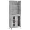 vidaXL Aparador alto madera contrachapada gris hormig&oacute;n 69,5x34x180 cm