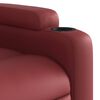 vidaXL Sill&oacute;n de masaje reclinable de cuero artificial rojo tinto
