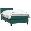 vidaXL Cama box spring con colch&oacute;n terciopelo verde oscuro 90x220 cm