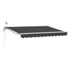 vidaXL Toldo Retr&aacute;ctil El&eacute;ctrico Antracita y Blanco 2,5 x 2 m