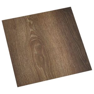 vidaXL Tablones de suelo autoadhesivos Marr&oacute;n y Negro 30,5 x 30,5 cm