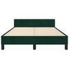vidaXL Estructura cama sin colch&oacute;n terciopelo verde oscuro 120x190cm