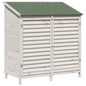vidaXL Cobertizo de Jard&iacute;n con techo Blanco 106 x 56 x 113,5 cm