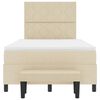 vidaXL Cama tipo Box Spring con colch&oacute;n Crema 120 x 200 cm tela