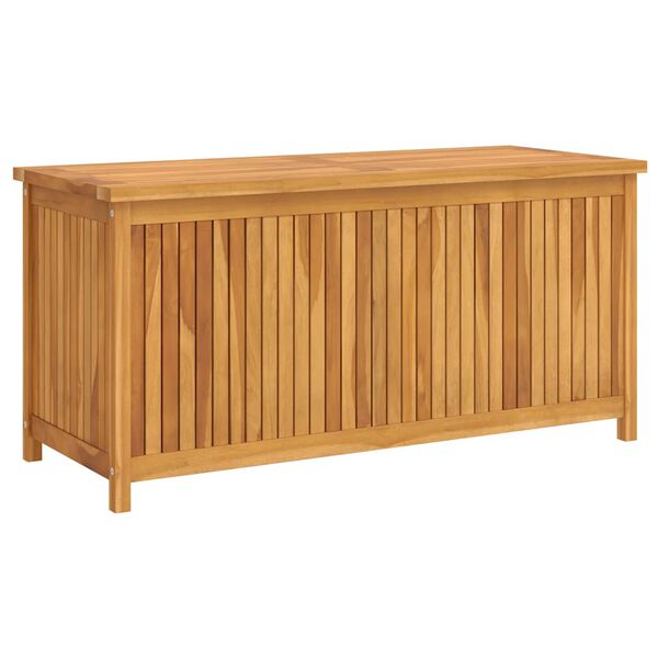 vidaXL Caja de almacenaje de jard&iacute;n madera maciza de teca 120x50x58 cm