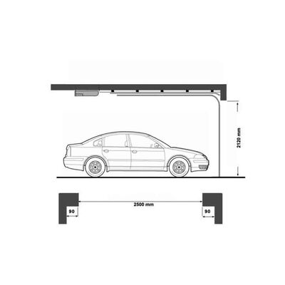 vidaXL Puerta de garaje seccional blanco grisáceo