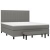 vidaXL Cama box spring con colch&oacute;n tela gris oscuro 180x200 cm