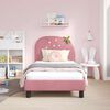 vidaXL Cama para niños con cabecero Rosa 80 x 160 cm Terciopelo