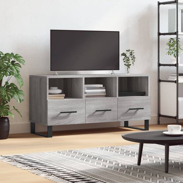 vidaXL Mueble de TV madera de ingenier&iacute;a gris Sonoma 102x36x50 cm