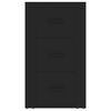 vidaXL Aparador de madera contrachapada negro 40x33x70 cm