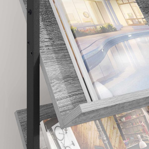 vidaXL Estante de revistas con estante Gris Sonoma 68 x 40 x 123.5 cm