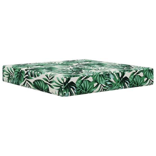 vidaXL Coj&iacute;n para sof&aacute; de exterior 3 pcs Patr&oacute;n de hoja Poli&eacute;ster