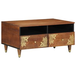 vidaXL Mesa de Café Marrón miel 80 x 54 x 40 cm Madera de mango maciza