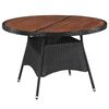 vidaXL Mesa de jard&iacute;n rat&aacute;n sint&eacute;tico madera maciza acacia 115x74 cm