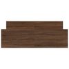 vidaXL Estructura de cama con cabecero piecero roble marrón 135x190cm