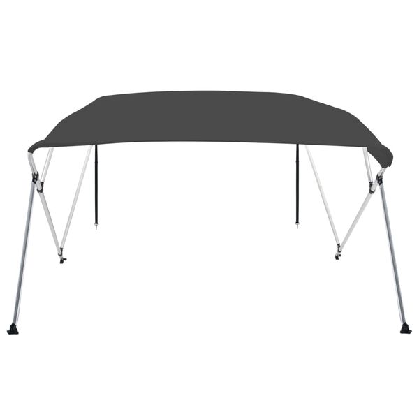 vidaXL Toldo Bimini de 4 arcos gris antracita 243x180x137 cm