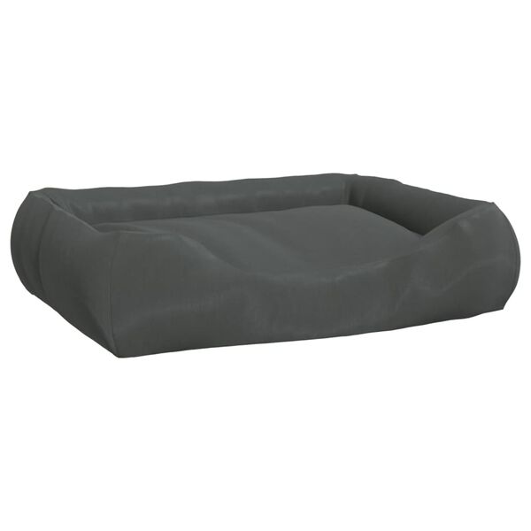 vidaXL Coj&iacute;n perros con almohadas tela oxford gris oscuro 75x58x18 cm