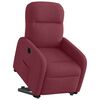 vidaXL Sillón eléctrico reclinable elevable de tela rojo tinto