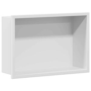 vidaXL Nichos de Ducha Blanco 30 x 20 x 9,5 cm Acero inoxidable