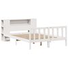 vidaXL Cama con estantería sin colchón madera maciza blanca 120x190 cm