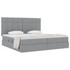 vidaXL Cama con almacenamiento y colch&oacute;n Gris Claro 200 x 200 cm