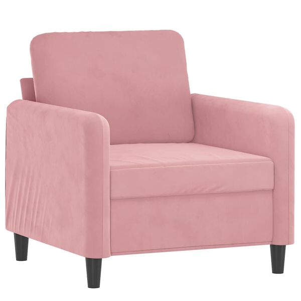 vidaXL Sillón de terciopelo rosa 60 cm