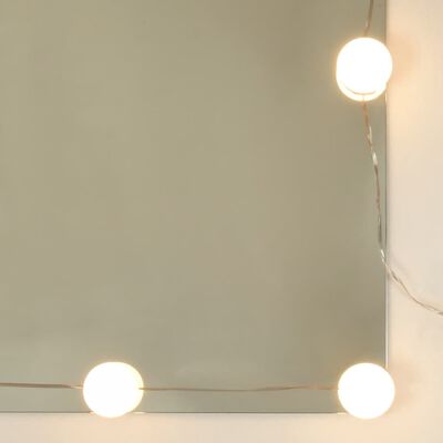 vidaXL Mueble con espejo y luces LED roble marrón 70x16,5x60 cm