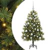 vidaXL Árbol de Navidad artificial con ramas plegables y conos 120 cm
