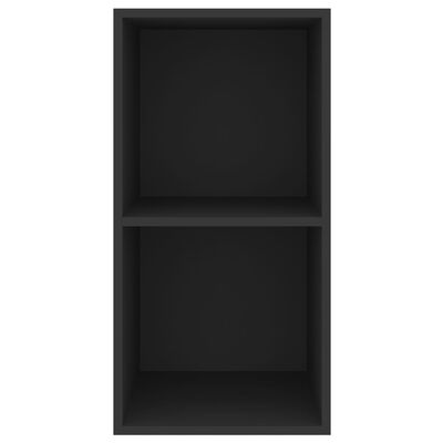 vidaXL Mueble de pared para TV madera contrachapada negro 37x37x72 cm