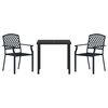 vidaXL Conjunto de Comedor de Jard&iacute;n 3 pcs Antracita