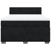 vidaXL Cama box spring con colch&oacute;n terciopelo negro 140x190 cm