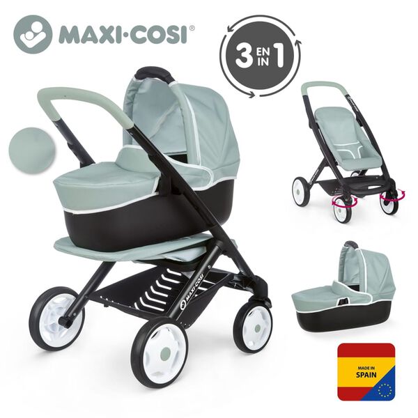 Smoby Cochecito y silla de paseo para muñecos Maxi Cosi verde salvia