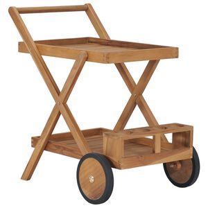 vidaXL Carrito del t&eacute; de madera maciza de teca