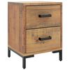 vidaXL Mesita de noche madera maciza de pino marr&oacute;n 36x30x45 cm