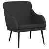 vidaXL Sill&oacute;n de cuero sint&eacute;tico negro 63x76x80 cm